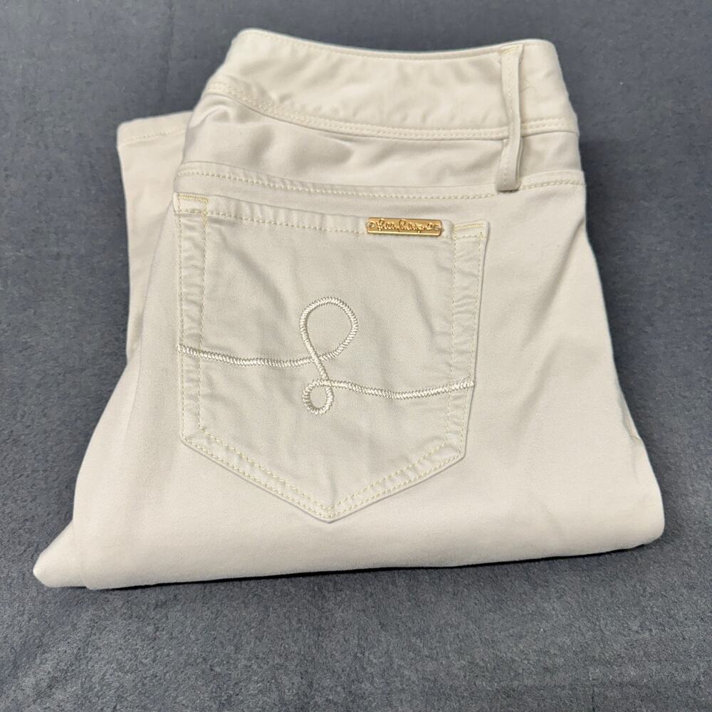 Lilly Pulitzer Jeans Womens 4 (30x30 ACTUAL) Worth Skinny Resort White Denim